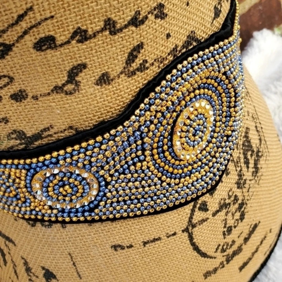 Vintage 80s‎ Wide Gold Beaded belt.M - Picture 2 of 7